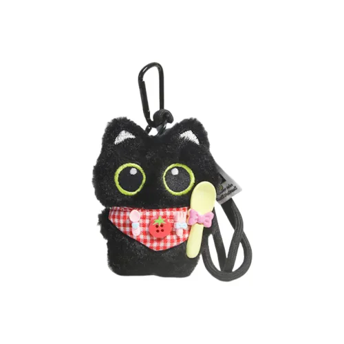 Dolls And Bears Dance Милый Нагрудник Большой Глаз Черный Кот Плюшевый Брелок 12 см Высота