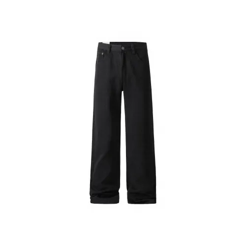 JFU Мужские черные джинсы