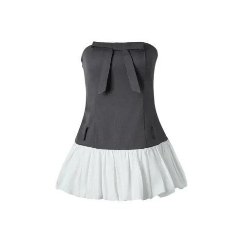 JOPPTI Серые Женские Платья без Рукавов