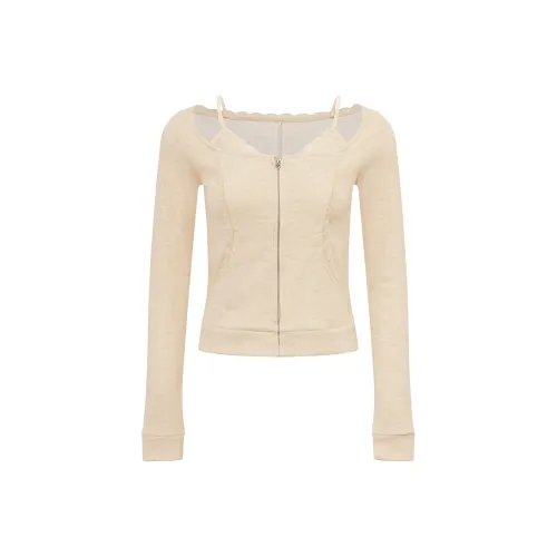 Ariseism Дизайн Inspired Кружево Укороченный Пальто Женские AUTUMN Облегающий крой Топ Женские