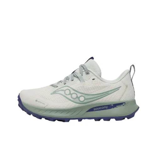 Saucony Peregrine Falcon 15 Водонепроницаемый и Дышащий Беговые Кроссовки Женские Серый Зеленый