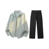 Комплект одежды (Синяя рубашка + черные штаны)