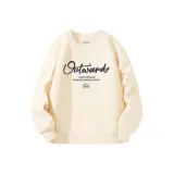 [Круглый воротник Свитшот] Светлый Бежевый (Ручная надпись Танши)