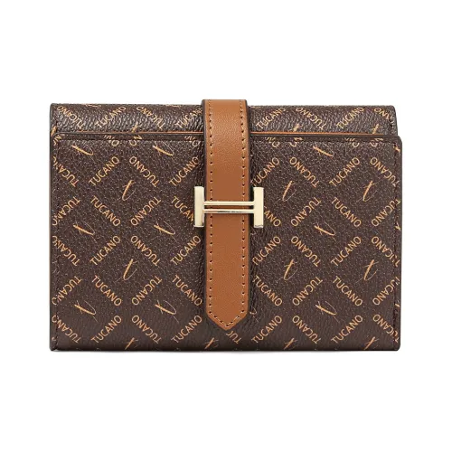 TUCANO ПВХ с синтетической кожей Короткий кошелек Женские Кофейный Латте