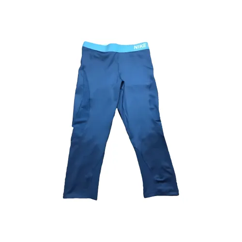 Nike Pro Blue Women's Sports Pants Найк Про Синий Женские Спортивные Штаны