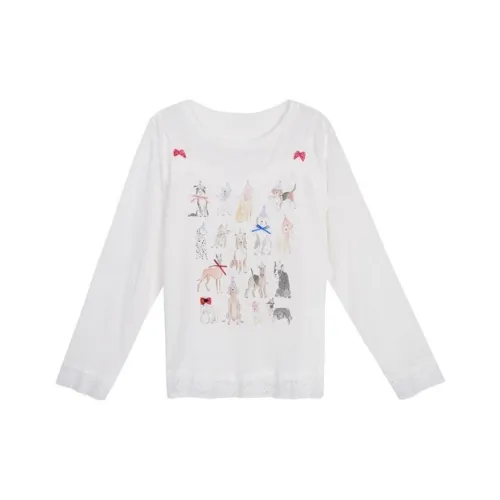 Meanalot Белый Женские T-рубашки