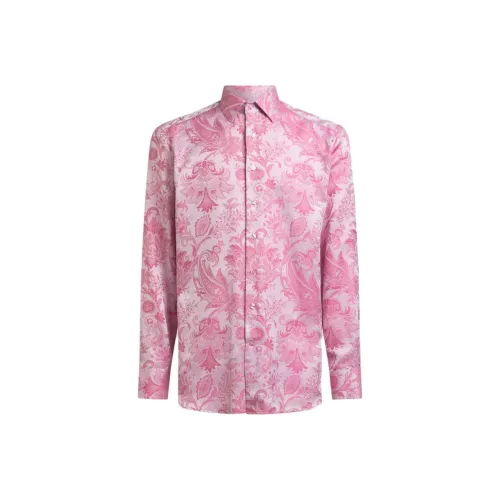 ETRO Розовые Мужские Рубашки