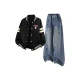 Di'S Eye K Черный + Однотонный Джинсовый Синий