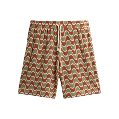 ZARA Оранжевые Зеленые Мужские Повседневные Шорты