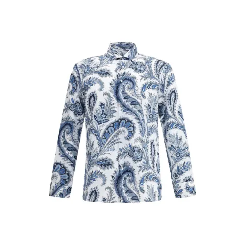 ETRO Мужские Синие Рубашки