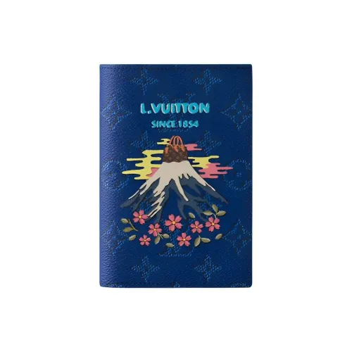 LOUIS VUITTON Nigo Collaboration Этикетка Паспорт HOLDER Мужской Синий