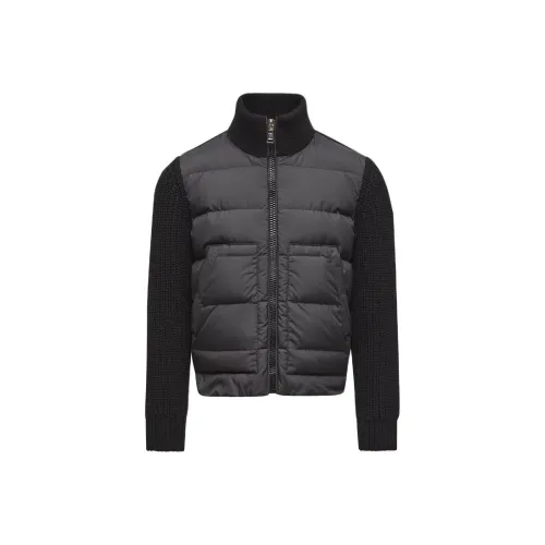 MONCLER Утепленный пуховик из шерсти кардиган для детей