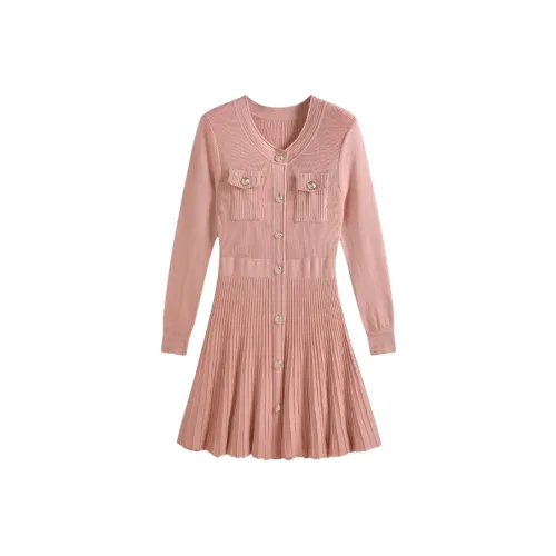 MITX Розовый Женские Длинные Платья с Длинными Рукавами