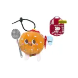 Играть в бадминтон с маленьким гамбургером, красной подписью, фирменным черным шнуром и желтым ремешком