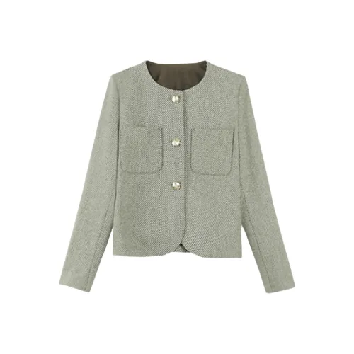 JOSR Серый Женский Короткий Пальто