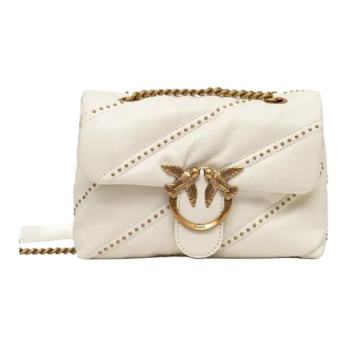 PINKO LOVE Collection Puff Телячья кожа Сумка на плечо Женская Белая