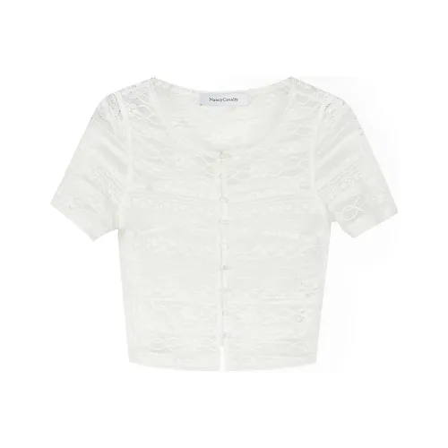 NancyCavally Белые Женские T-рубашки