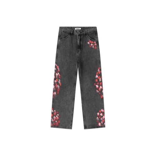 CHOCOOLATE CCLJNXPB10080 Черный Серый Унисекс Джинсы