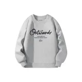 [Свитшот с круглым вырезом] Фотиния Серый (Ручная надпись Танши)