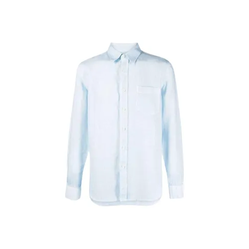 120% LINO Светло-Синие Мужские Рубашки
