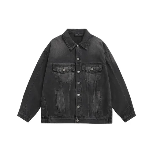 MAOQIAOYI Черный Унисекс Джинсовые куртки