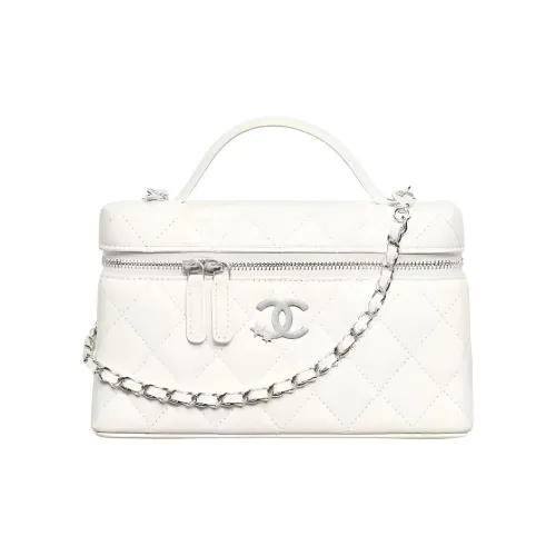 CHANEL Телячья кожа Одно плечо Сумка Женская Белая