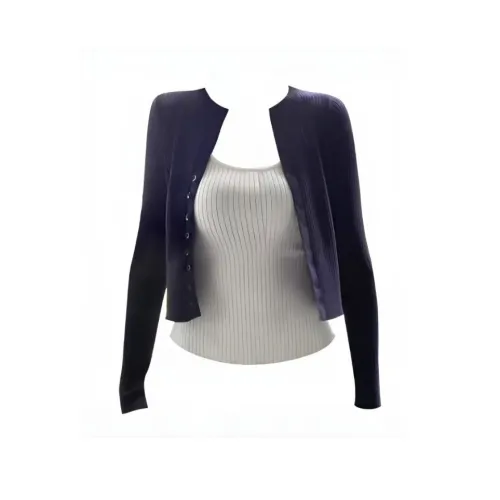 EMDPN Кардиган и Топ на бретелях Женские Повседневные Костюмы