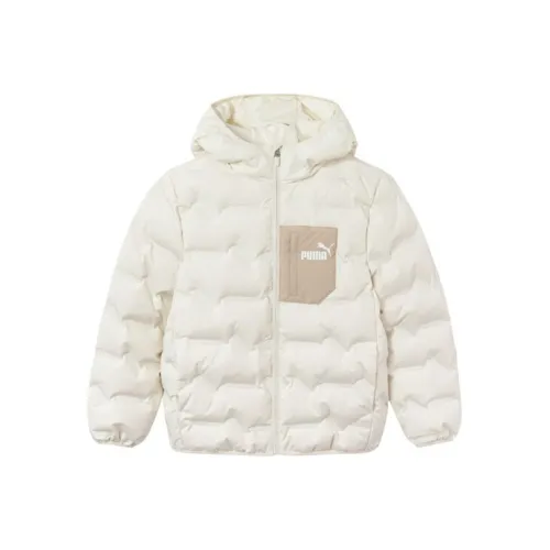 PUMA Ecru 10301 Kids Down Jackets