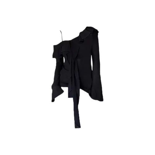 EMDPN Предосенний Корейский стиль Облегающий крой Горячая девушка Off Плечо Трикотажная ткань T Рубашка Женская