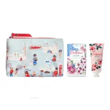 Трехкомпонентный комплект: Лондон Impression Makeup Bag + Свежий без ополаскивания спрей 15 мл + Крем для рук с цветком яблони и жимолостью 20 мл