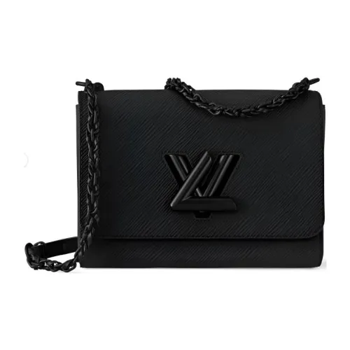 LOUIS VUITTON Twist Кожаная Маленькая Квадратная Сумка через плечо Сумка Обычная Женская Черная