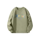 [Круглый воротник Свитшот] Серый Горох Зеленый (Tb Свежий Облако)