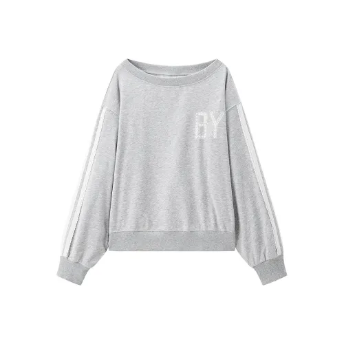 LEDIN Silver Candle Gray Women's Sweatshirts