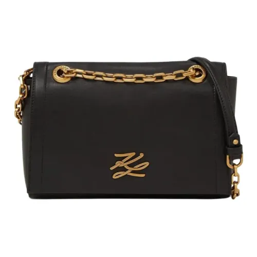 KARL LAGERFELD K AUTOGRAPH Кожа Плечевая сумка Женская Черная