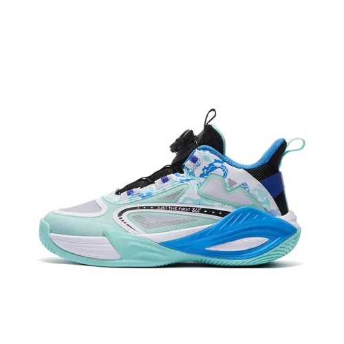 361°KIDS Устойчивый к истиранию Легкий Амортизация Детские Баскетбольные Кроссовки Белый Зеленый Синий Подростки