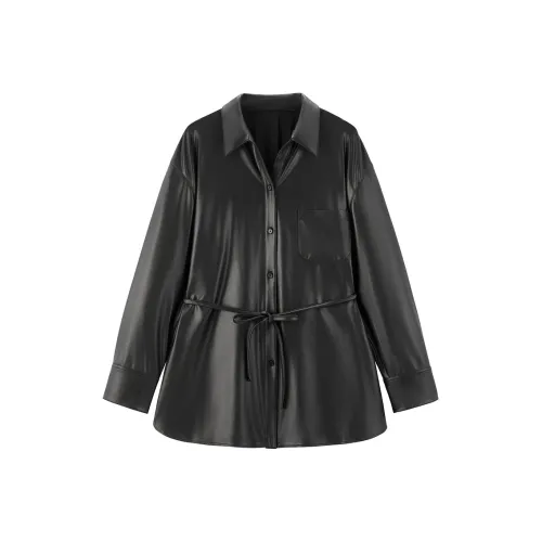 PEACEBIRD Черные Женские Рубашки