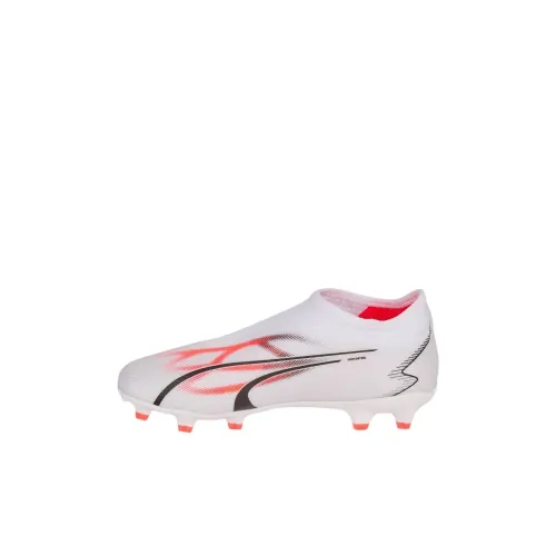 PUMA Slip-resistant Abrasion-resistant MID Топ Детские футбольные бутсы Белый Оранжевый Детский