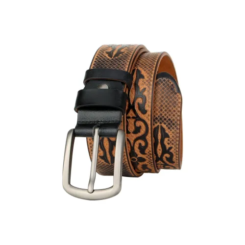 MH Ремни из крупнозернистой текстуры коровьей кожи мужские 3,8 см