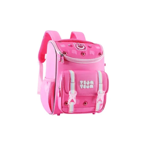 Disney Strawberry Bear Series Полиэстер Студенческая Сумка Средняя Детская Розовая Фиолетовая