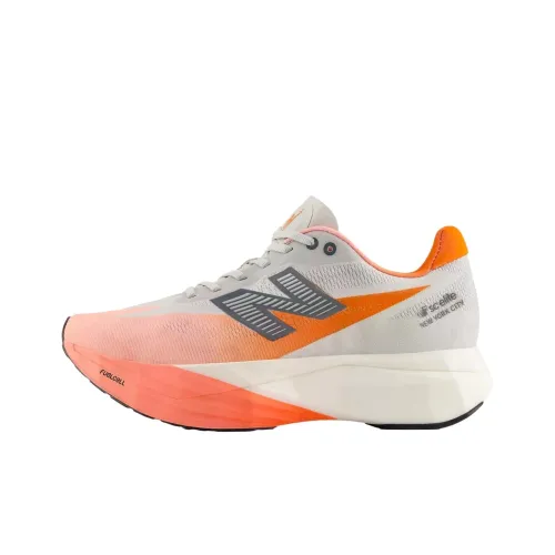 New Balance FuelCell SuperComp Elite v5 Дышащие Беговые Кроссовки Мужские Оранжевые Белые