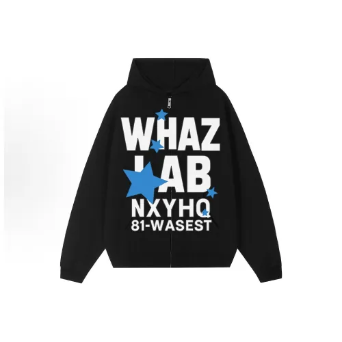 WHAZLAB Черный Унисекс Свитшоты