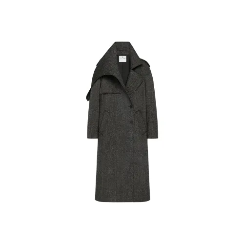 COURREGES FW25 OBLIQUE Икорный тренч из шерсти Unisex