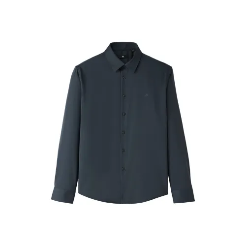 HLA Темно-серый Q9 Мужская Рубашка