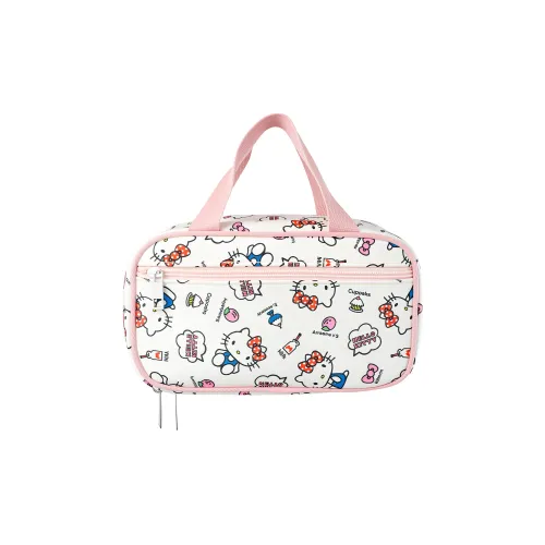 Sanrio Hello Kitty Холст Путешествие Сумка для хранения Средний размер Женский Экрю, Розовый
