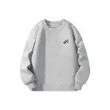 [Свитшот с круглым вырезом] Фотиния Серый (с веселым коричневым логотипом на груди)