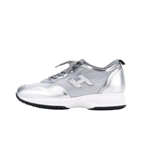 HOGAN Низкий Топ Повседневная Обувь Женская Серебряная