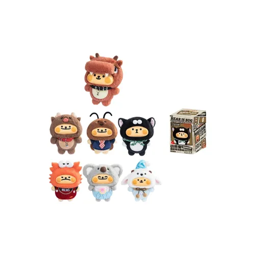 TOP TOY Cute Bear Bug Abstract Bug Vinyl Plush Pendant Blind Boxes Single Mystery Box Full Box 6 Pack TOP TOY Милый Медведь Bug Абстрактный Bug Винил Плюшевый Подвеска Слепые Коробки Один Mystery Коробка Полная Коробка 6 Пачка
