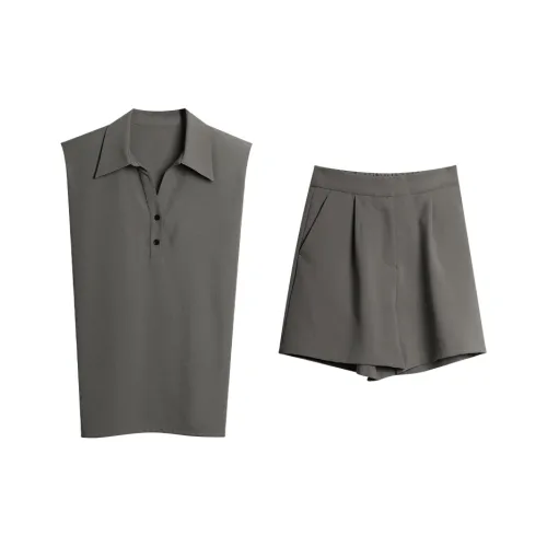 DianThia Хаки Зеленый Женский Повседневный Костюм