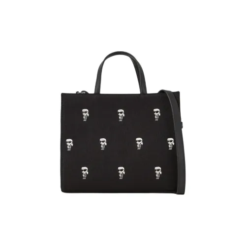 Karl Lagerfeld IKON Переработанный хлопок Тоут Сумка Сумка для покупок Сумка на плечо Сумка Обычный Унисекс Черный