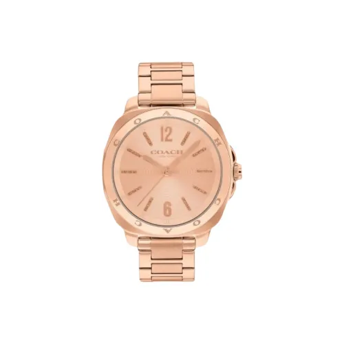 COACH Kitt Наручные часы Кварцевый механизм Ремешок из нержавеющей стали 38 мм Розовое золото Циферблат часов Женские часы